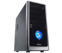 AKASA PC skrinka AK-5004-F GENESIS + napájanie 450 W + Čistiaci stlačený plyn 335 ml + Zásobník 100 navlhčených utierok + Čistiaca pena pre obrazovky a klávesnice 150 ml