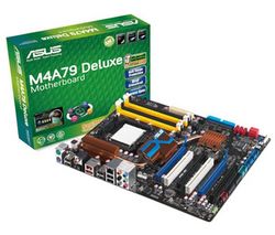 ASUS M4A79 Deluxe - Socket AM2+/AM2 - Chipset 790FX - ATX + Kábel SATA II UV modrý - 60 cm (SATA2-60-BLUVV2)