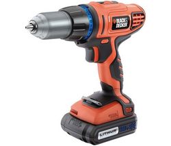 BLACK & DECKER Akumulátorový vŕtací skrutkovač  HP188F4LK + Kufrík s príslušenstvom pre vŕtanie a skrutkovanie  51 súčiastok A7158