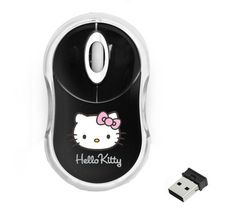 BLUESTORK Bezdrôtová myš Bumpy Hello Kitty - čierna + Zásobník 100 navlhčených utierok + Čistiaci stlačený plyn viacpozičný 252 ml + Náplň 100 vlhkých vreckoviek