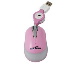 BLUESTORK Mini myš Bumpy - svetloružová + Hub 4 porty USB 2.0 + Zásobník 100 navlhčených utierok