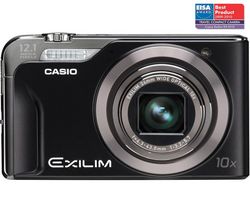 CASIO Exilim Hi-Zoom  EX-H10 čierny + Kompaktné kožené puzdro Pix 11 x 3,5 x 8 cm + Pamäťová karta SDHC 16 GB