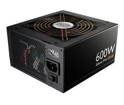 COOLER MASTER PC napájanie Silent Pro Gold 600 W + Ventilátor do PC skrinky Neon LED 120 mm - modrý + Rheobus Modern-V čierny