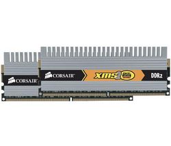 CORSAIR Pamäť PC DHX XMS2 Twin2X Matched 2x1024 MB DDR2 SDRAM CL5 PC2-6400 + Zásobník 100 navlhčených utierok + Čistiaci stlačený plyn viacpozičný 252 ml + Čistiaca pena pre obrazovky a klávesnice 150 ml