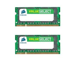 CORSAIR Prenosná pamäť Value Select 4 GB (sada 2x 2 GB) DDR2-SDRAM PC2-5300 CL5 (VS1GSDS533D2) + Hub USB 4 porty UH-10 + Dokovacia stanica ventilovaná F5L001 pre notebook 15.4''