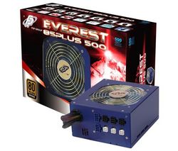 FORTRON Napájanie PC Everest 500 BRONZE 85 PLUS - modulovateľné - 500 W + Ventilátor pre šasi Neon L.E.D. Fan TLF-S12 - zelený + Rheobus Modern-V čierny