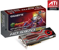 GIGABYTE Radeon HD 5970 - 2 GB GDDR5 - PCI-Express 2.0 (GV-R597D5-2GD-B) + Napájanie PS-525 300W pre grafickú kartu SLI