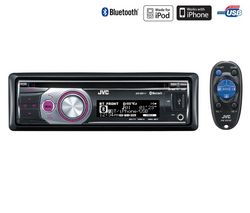 JVC Autorádio USB/CD/iPod/Bluetooth KD-R811E + Menic napätia do auta PINB150U