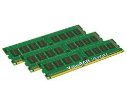 KINGSTON Pamäť PC ValueRAM Triple Channel 3 x 1 GB DDR3-1333 PC3-10666 CL9 + Čistiaci stlačený plyn viacpozičný 252 ml + Čistiaca pena pre obrazovky a klávesnice 150 ml