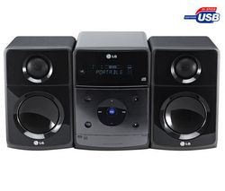 LG Mikroveža XB64 CD/DVD/DIVX/MP3/USB + Puzdro RBNW34 na CD/DVD - čierne