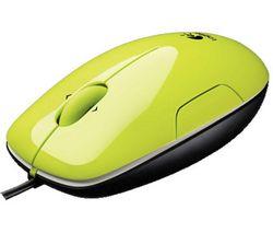 LOGITECH Laserová myš LS1 - žltá + Náplň 100 vlhkých vreckoviek + Zásobník 100 navlhčených utierok