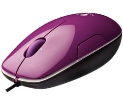 LOGITECH Myš LS1 Laser Mouse - cucoriedková + Zásobník 100 navlhčených utierok + Čistiaci stlačený plyn viacpozičný 252 ml + Náplň 100 vlhkých vreckoviek