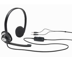 LOGITECH Slúchadlá-mikrofón Clear Chat stereo + Zásobník 100 navlhčených utierok + Náplň 100 vlhkých vreckoviek + Čistiaci stlačený plyn viacpozičný 252 ml