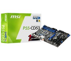 MSI P55-CD53 - Socket LGA1156 - Chipset P55 - ATX + Skrinka PC Aeolus 8616G čierna + Rheobus Sentry LULS-160