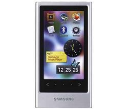 SAMSUNG MP3 prehrávač YP-P3JCS 8 GB - strieborný + Slúchadlá HOLUA S2HLBZ-SZ - strieborné