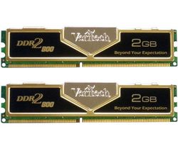 VERITECH PC pamäť Value RAM 2 x 2 GB DDR2-800 PC2-6400 Heatsink (D2/800/4GB/HEATSINK) + Zásobník 100 navlhčených utierok + Čistiaci stlačený plyn viacpozičný 252 ml + Čistiaca pena pre obrazovky a klávesnice 150 ml